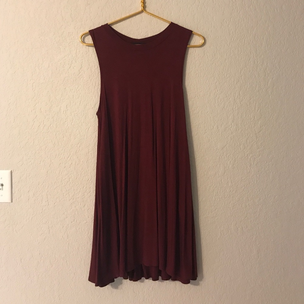 Maroon t shirt dress